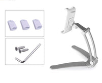 HKM-876179 Aluminum Alloy Adjustable Tablet Stand for 5-10.5 Inch Devices, 360-Degree Rotation, Sturdy Design