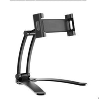 HKM-876179 Aluminum Alloy Adjustable Tablet Stand for 5-10.5 Inch Devices, 360-Degree Rotation, Sturdy Design