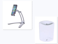 HKM-876179 Aluminum Alloy Adjustable Tablet Stand for 5-10.5 Inch Devices, 360-Degree Rotation, Sturdy Design