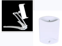 HKM-876179 Aluminum Alloy Adjustable Tablet Stand for 5-10.5 Inch Devices, 360-Degree Rotation, Sturdy Design