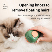 HKM-8763069 3-in-1 Cat Steam Brush with Water Spray for Grooming and Massage - Self-Cleaning Comb for Cats and Dogs