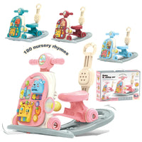 HKM-876307 6-in-1 Multifunctional Baby Rocking Car and Learning Walker for Toddlers