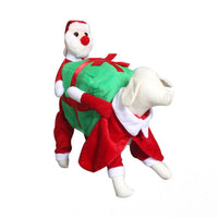 HKM-8763965 Santa Claus-Themed Pet Suit - Available in S, M, L, XL Sizes
