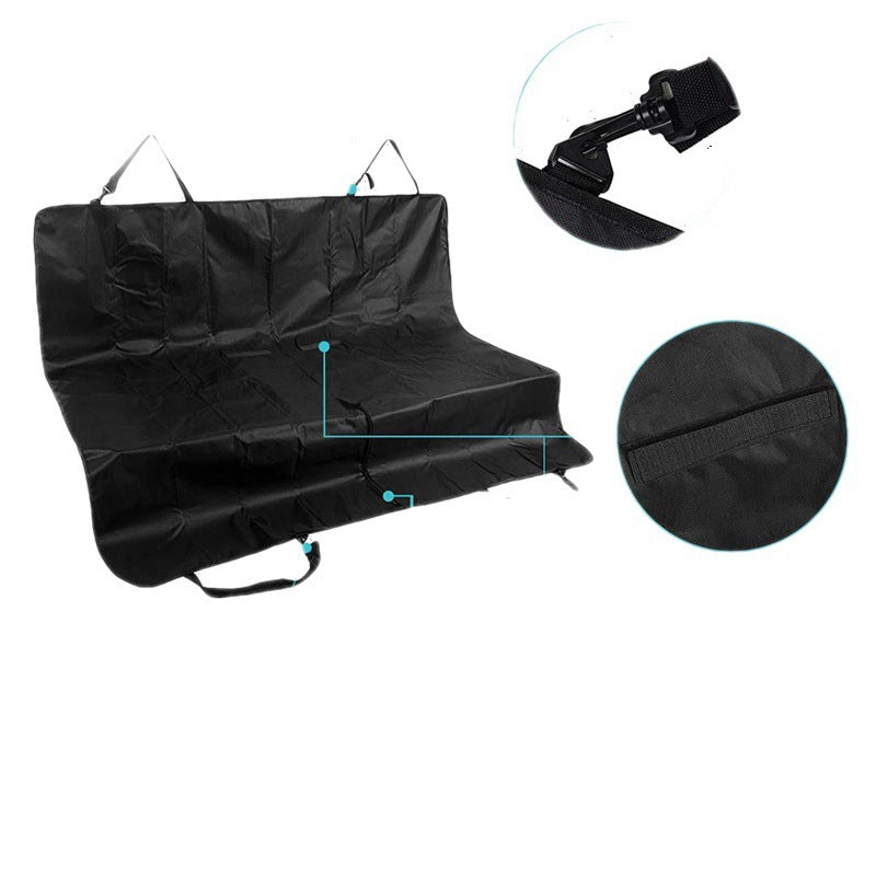 HKM-8767421 Foldable Black Oxford Cloth Pet Pad for Cars (140 x 125 CM)