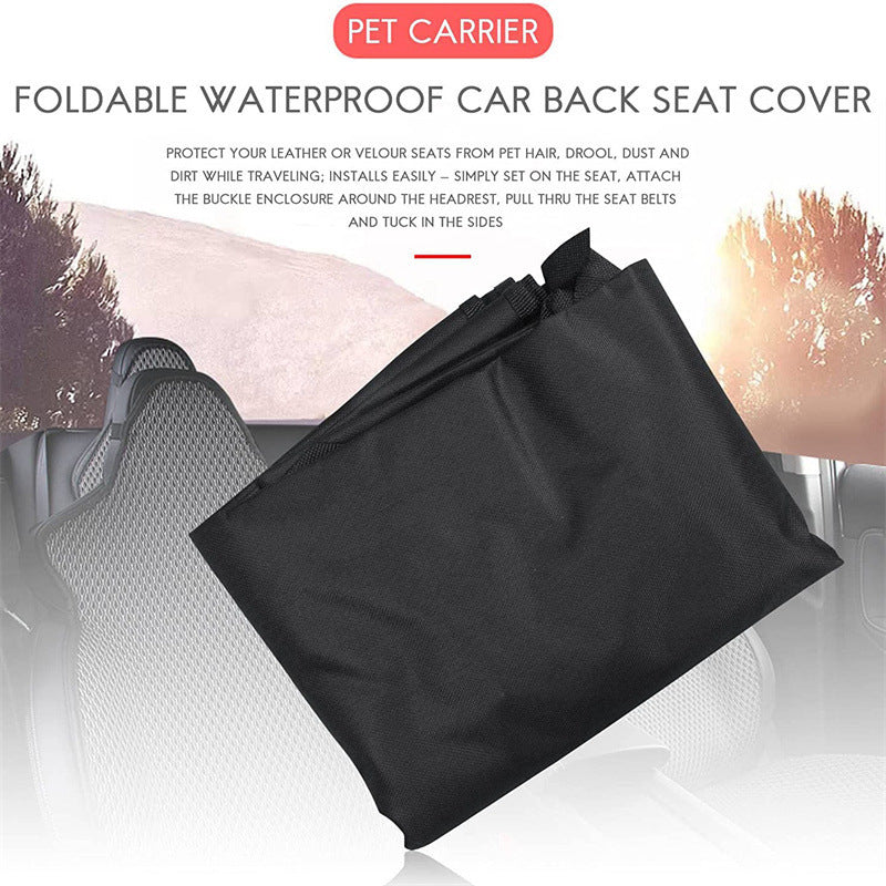 HKM-8767421 Foldable Black Oxford Cloth Pet Pad for Cars (140 x 125 CM)