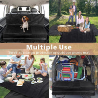 HKM-8767421 Foldable Black Oxford Cloth Pet Pad for Cars (140 x 125 CM)