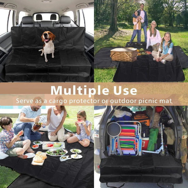 HKM-8767421 Foldable Black Oxford Cloth Pet Pad for Cars (140 x 125 CM)