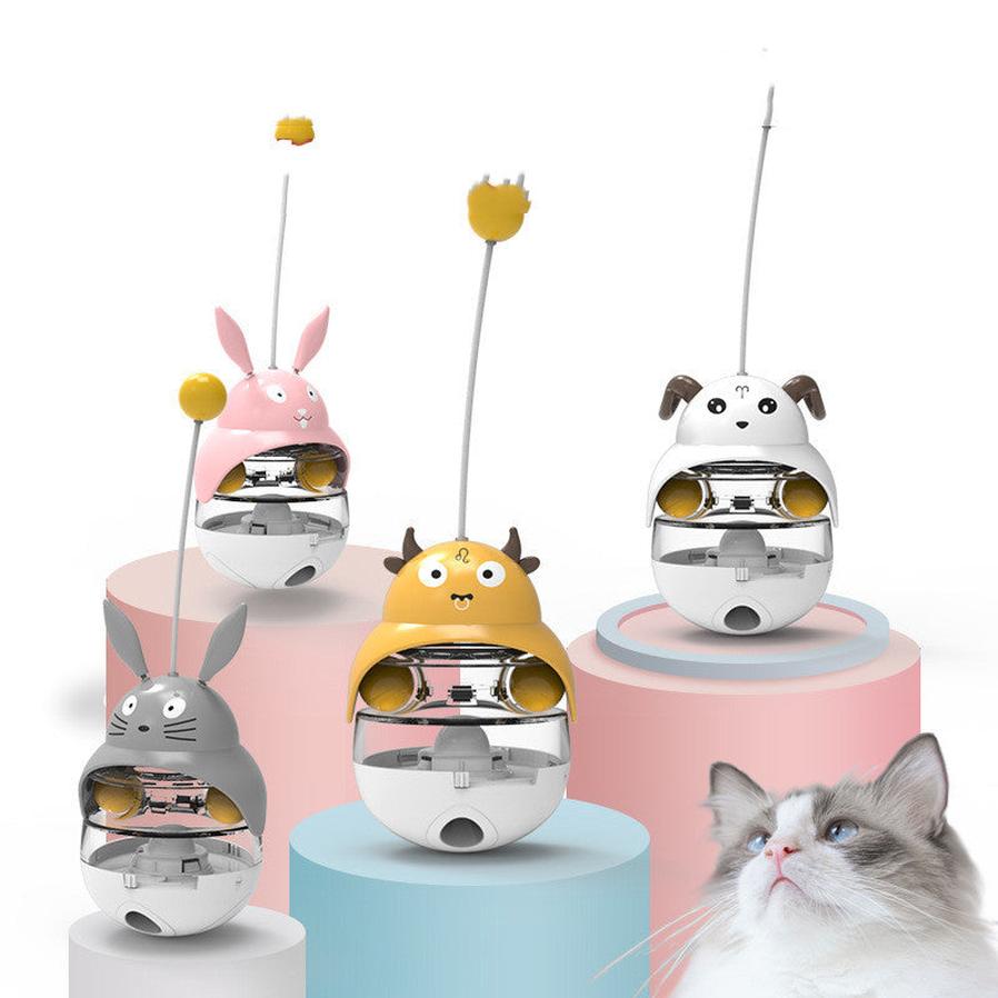 HKM-876819 Interactive Educational Tumbler Toys for Cats and Dogs - Plastic Leaky Ball in Fun Designs