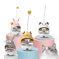 HKM-876819 Interactive Educational Tumbler Toys for Cats and Dogs - Plastic Leaky Ball in Fun Designs