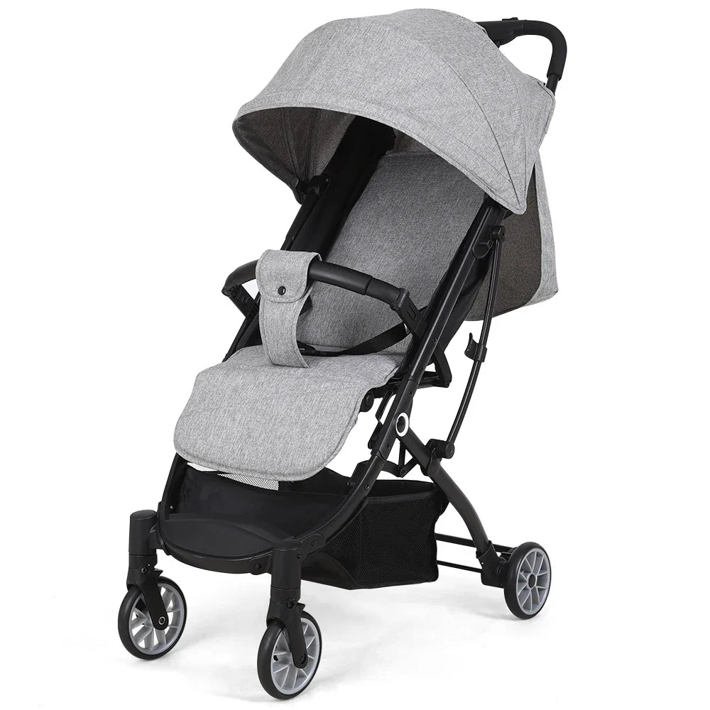 HKM-876819 Lightweight Multifunctional One-Hand Folding Stroller with Steel Frame for Easy Baby Transport