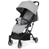 HKM-876819 Lightweight Multifunctional One-Hand Folding Stroller with Steel Frame for Easy Baby Transport