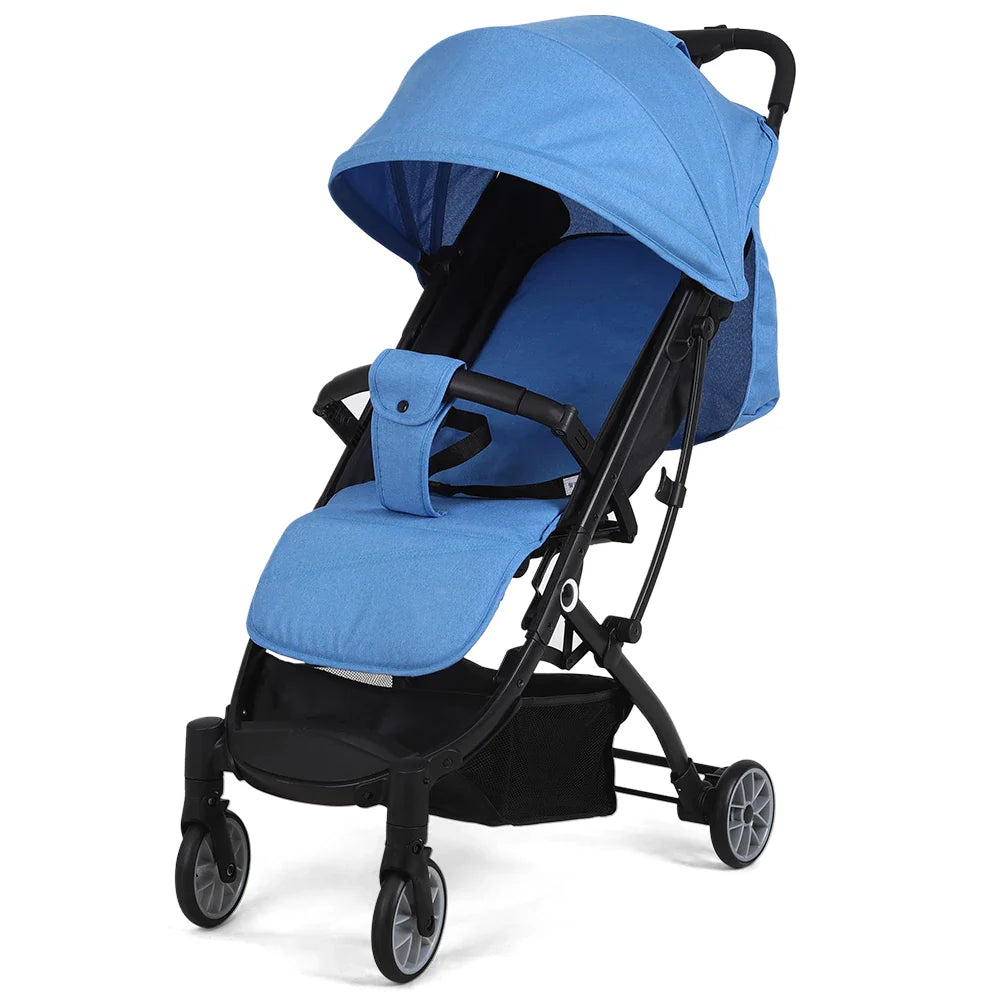 HKM-876819 Lightweight Multifunctional One-Hand Folding Stroller with Steel Frame for Easy Baby Transport