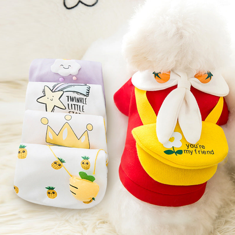 HKM-876883 Cute Cartoon Sweater for Pets - Cozy Cotton Autumn & Winter Wear