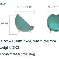 HKM-8769981 Cozy Cat Nest for Small Pets in Comfortable Bean Paste Colors