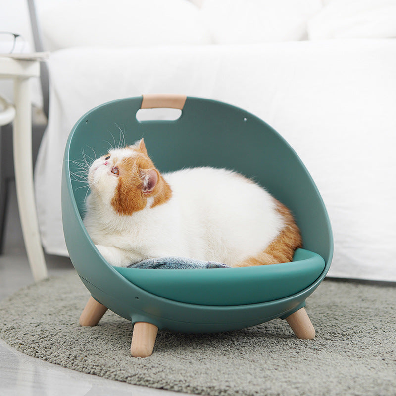 HKM-8769981 Cozy Cat Nest for Small Pets in Comfortable Bean Paste Colors