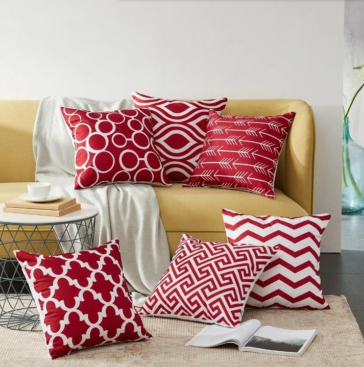 HKM-877011 Geometric Short Plush Pillowcase Cushion Cover in Cotton-Linen Blend