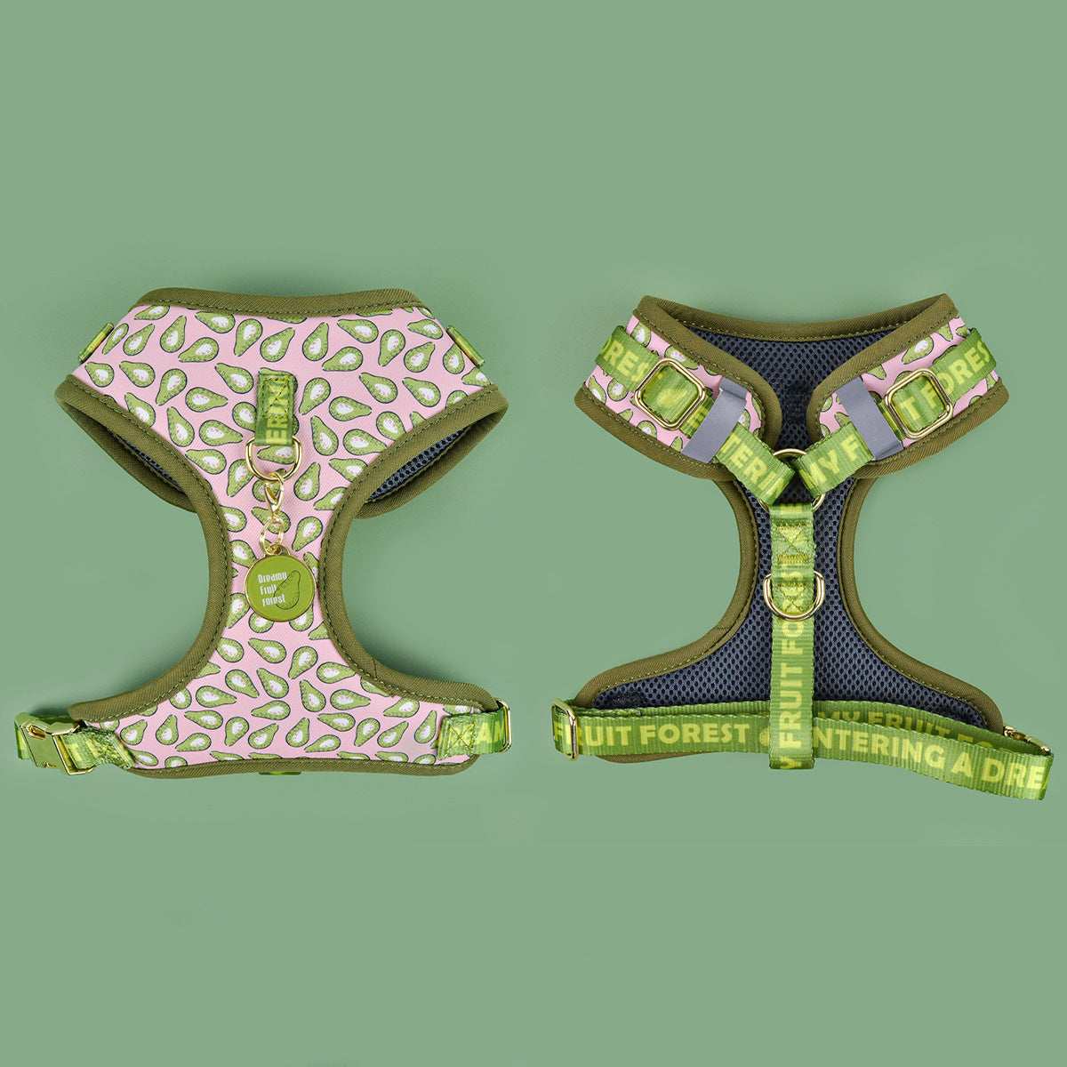 HKM-8770621 Adjustable Breathable Dog Harness - Comfortable Polyester Pet Strap in Various Sizes