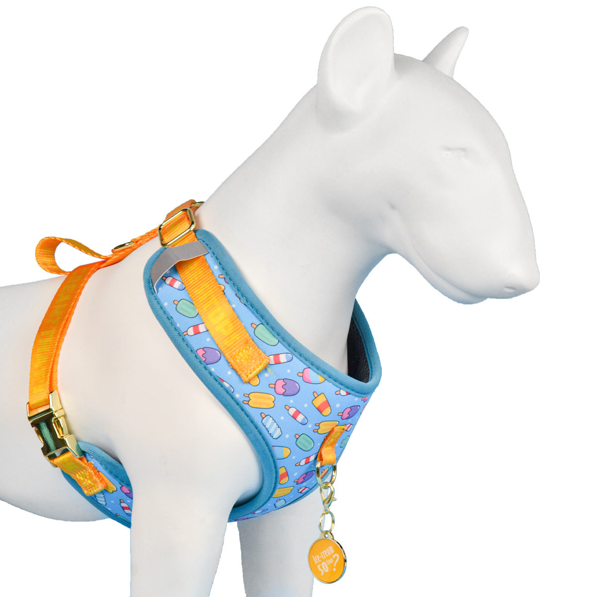 HKM-8770621 Adjustable Breathable Dog Harness - Comfortable Polyester Pet Strap in Various Sizes