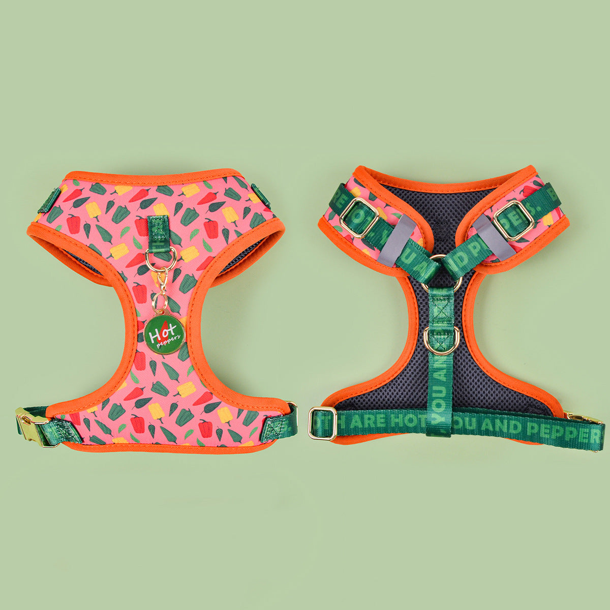 HKM-8770621 Adjustable Breathable Dog Harness - Comfortable Polyester Pet Strap in Various Sizes