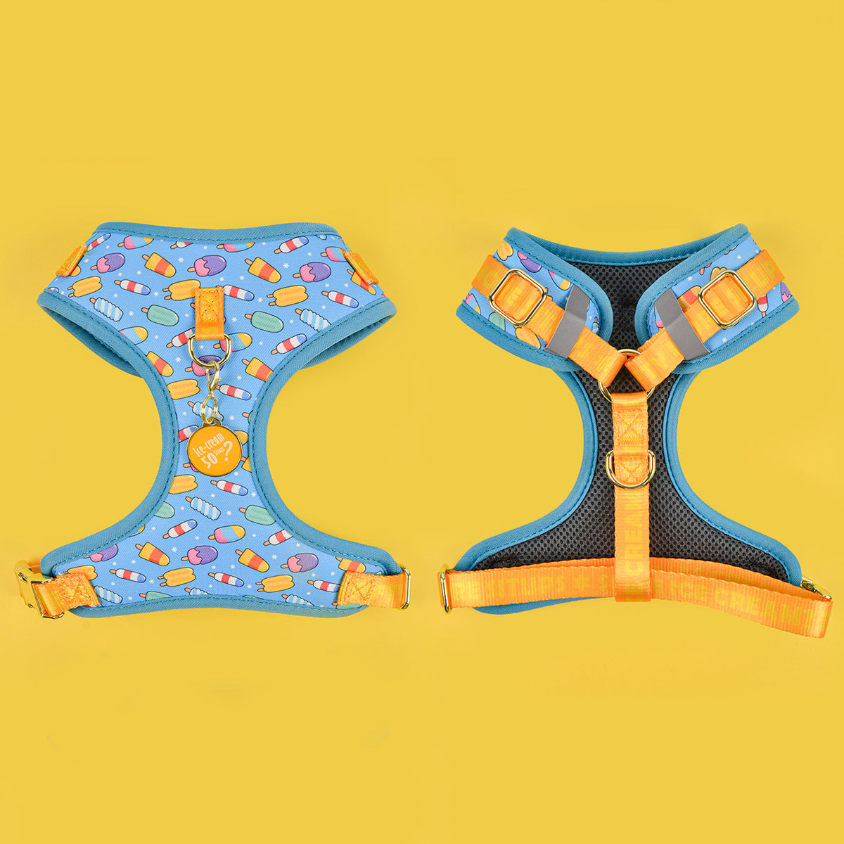 HKM-8770621 Adjustable Breathable Dog Harness - Comfortable Polyester Pet Strap in Various Sizes