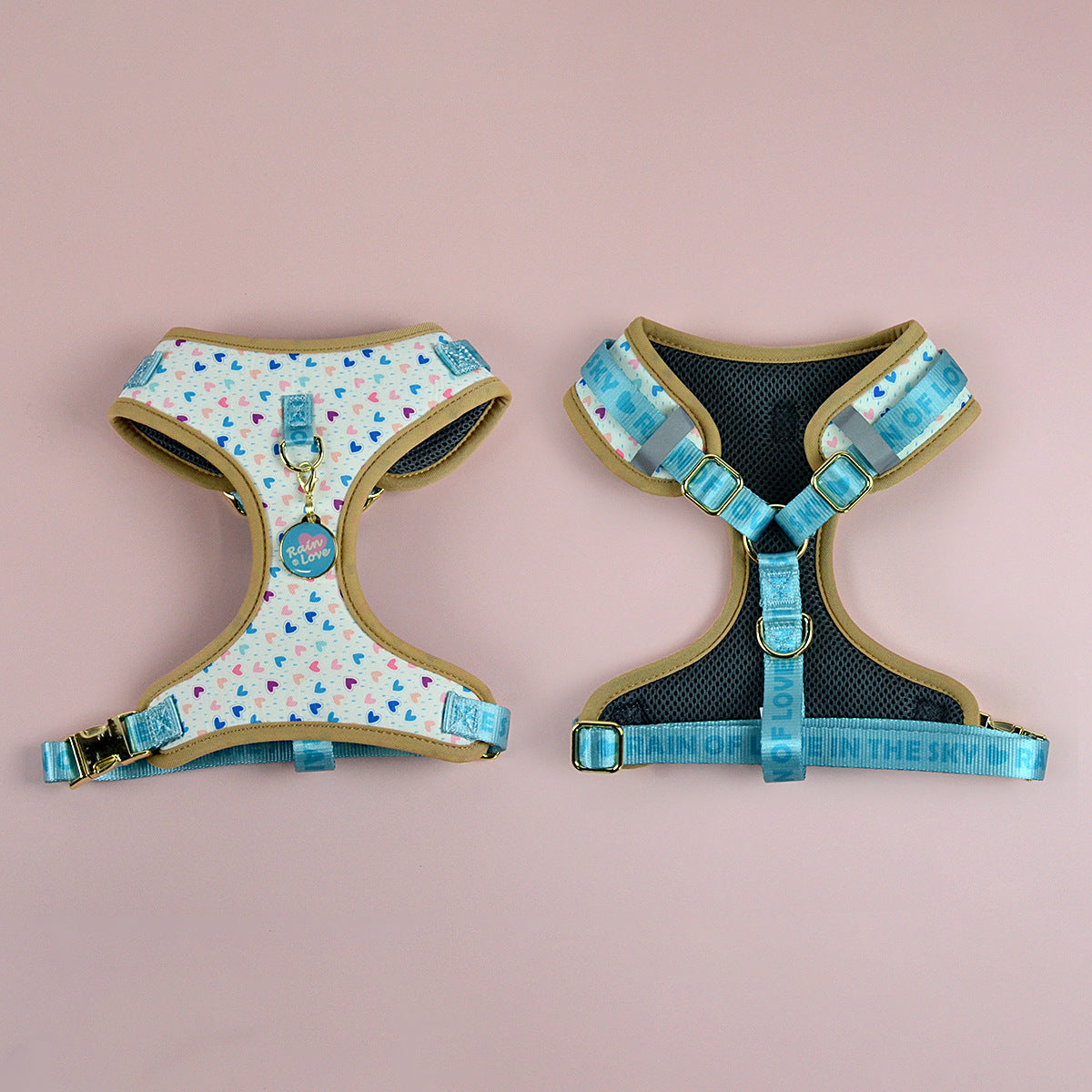 HKM-8770621 Adjustable Breathable Dog Harness - Comfortable Polyester Pet Strap in Various Sizes