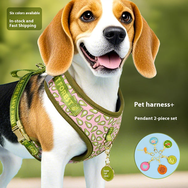 HKM-8770621 Adjustable Breathable Dog Harness - Comfortable Polyester Pet Strap in Various Sizes