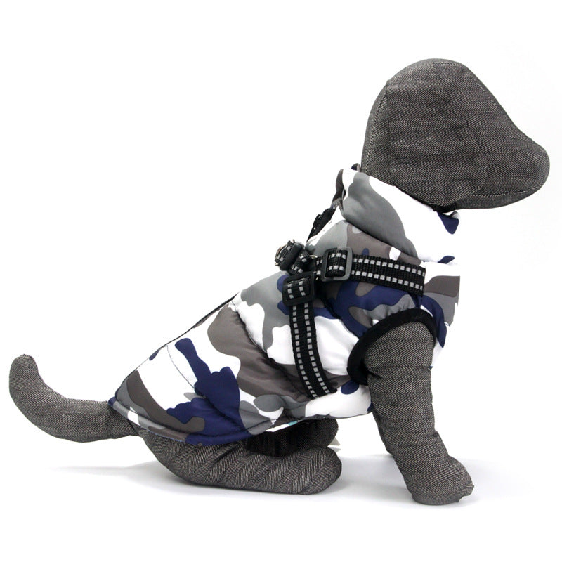 HKM-8771005 Winter Warm Pet Dog Jacket with Lace Up Design for Puppies in Various Sizes