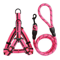 HKM-8771133 Reflective Nylon Dog Leash with Soft Rubber Fasteners for Small and Medium-Sized Dogs