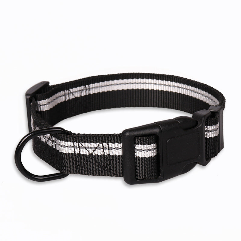 HKM-8771133 Reflective Nylon Dog Leash with Soft Rubber Fasteners for Small and Medium-Sized Dogs
