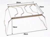 HKM-877139 Portable Folding BBQ Grill Rack for Outdoor Cooking, Compact and Lightweight with Durable Galvanized Steel Construction