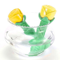 HKM-8772157 Durable TPE Yellow Rose Dog Teether Molar Stick for Healthy Chewing