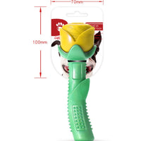 HKM-8772157 Durable TPE Yellow Rose Dog Teether Molar Stick for Healthy Chewing