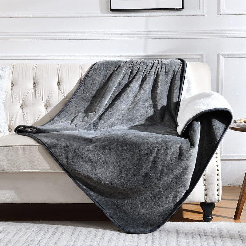 HKM-8773181 Waterproof Flannel Sherpa Dog Blanket & Cat Mat in Various Sizes and Colors