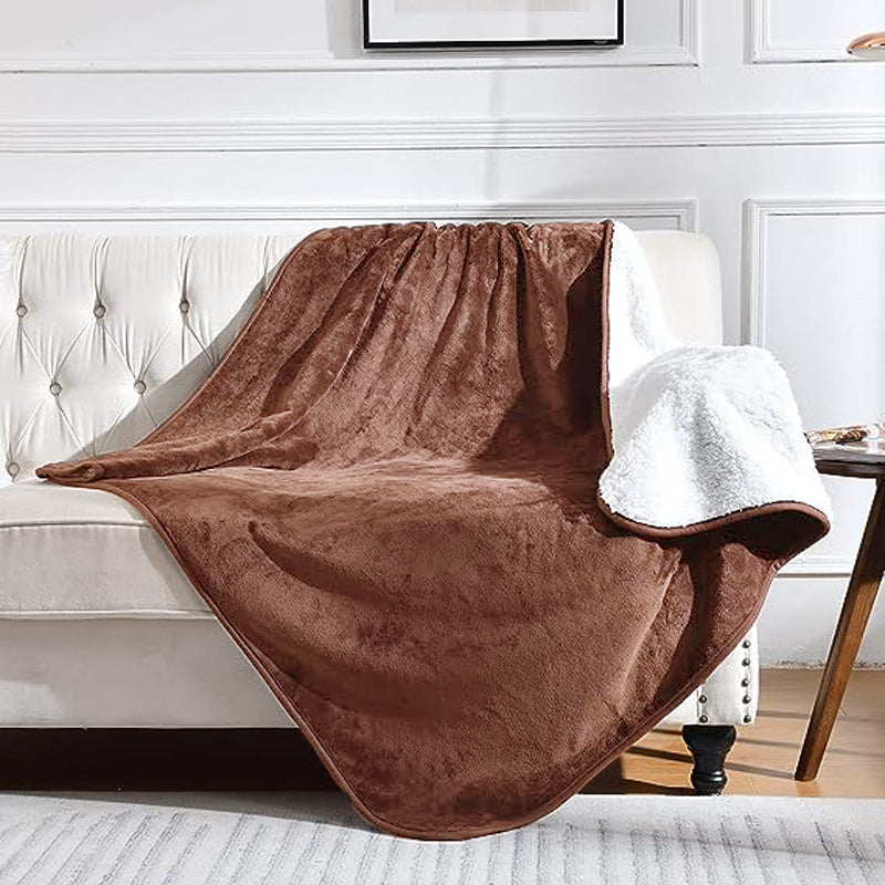 HKM-8773181 Waterproof Flannel Sherpa Dog Blanket & Cat Mat in Various Sizes and Colors