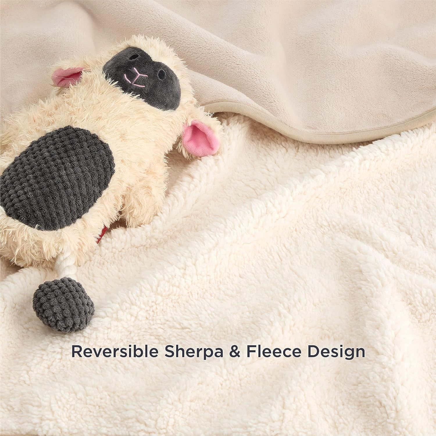 HKM-8773181 Waterproof Flannel Sherpa Dog Blanket & Cat Mat in Various Sizes and Colors