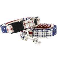 HKM-8773309 Pure Cotton Adjustable Dog Collar with Leash - Multiple Sizes Available