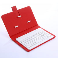 HKM-877331 Bluetooth Keyboard Holster for Mobile Phones, Universal Leather Case with Stand Function, Compatible with 4.5-6.8 Inch Devices