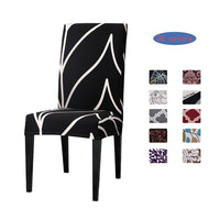 HKM-877331 Elastic Flower Dining Chair Cover in Polyester for Living Room and Events