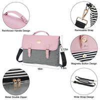HKM-877331 Stylish 15.6 Inch Laptop Handbag for Women - Versatile Shoulder Satchel Bag for Work and Daily Use