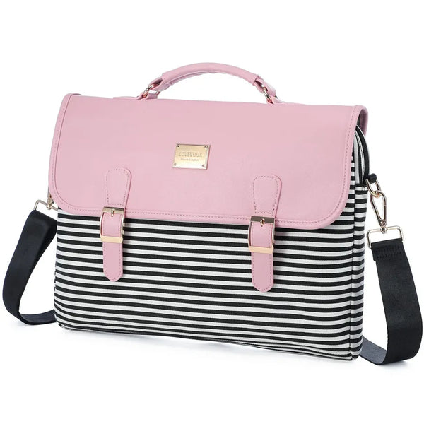 HKM-877331 Stylish 15.6 Inch Laptop Handbag for Women - Versatile Shoulder Satchel Bag for Work and Daily Use