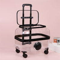 HKM-8773565 Transparent Cat Trolley Bag with Fresh Air System and Protective Covers for Travel