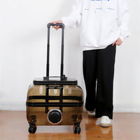 HKM-8773565 Transparent Cat Trolley Bag with Fresh Air System and Protective Covers for Travel