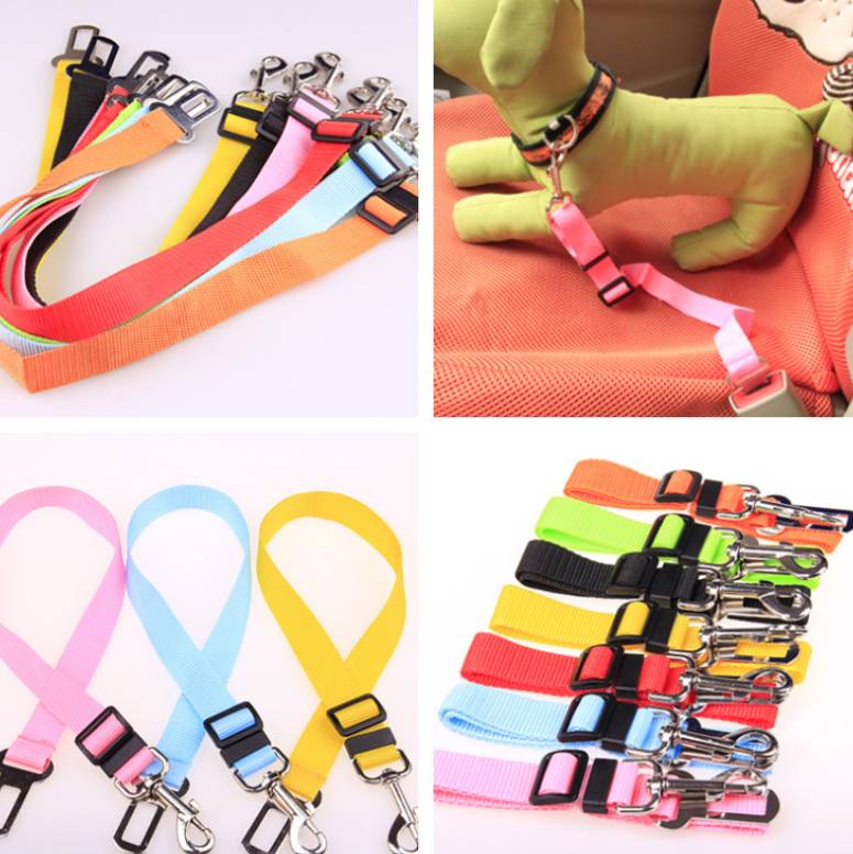 HKM-8773949 Adjustable Polyester Dog Seatbelt Leash for Safe Car Travel
