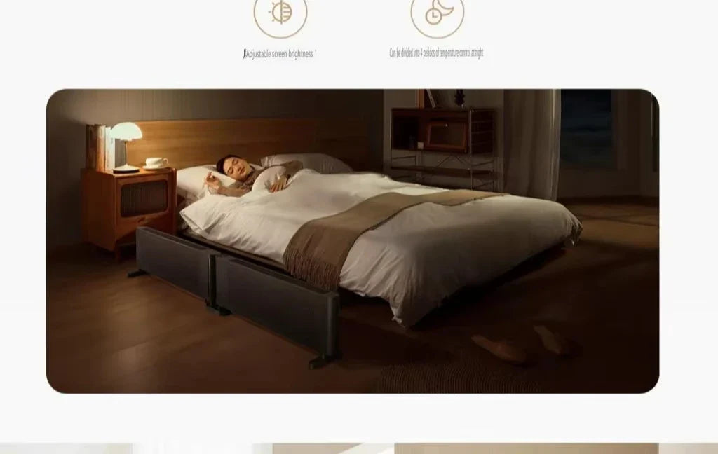 HKM-877395 Mijia App-Controlled Carbon Fiber Folding Electric Heater with Adjustable Thermostat for Home and Office Use