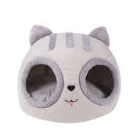 HKM-8775357 Cozy Cartoon Pet Bed for Cats and Dogs - Warm Wool & Polyester Sleeping Bag