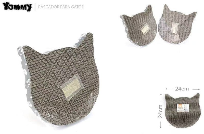HKM-8777277 Cat Face Scratching Post - Fun and Durable Play Station for Cats