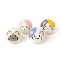 HKM-8777917 Interactive Catnip Wool Ball for Cats - Fun Cat-Shaped Toy, 5x5cm