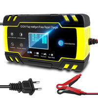 HKM-877843 12V-24V 8A Automatic Digital LCD Battery Charger for Lead-Acid Batteries