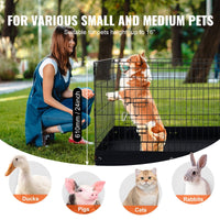 HKM-8778685 Foldable 4-Panel Dog Playpen with Waterproof Bottom Mat and Zippered Top Cover for Small Pets