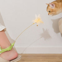 HKM-8779069 Cat Stick with Bell and Feather, Bite Resistant Kitten Toy for All Ages